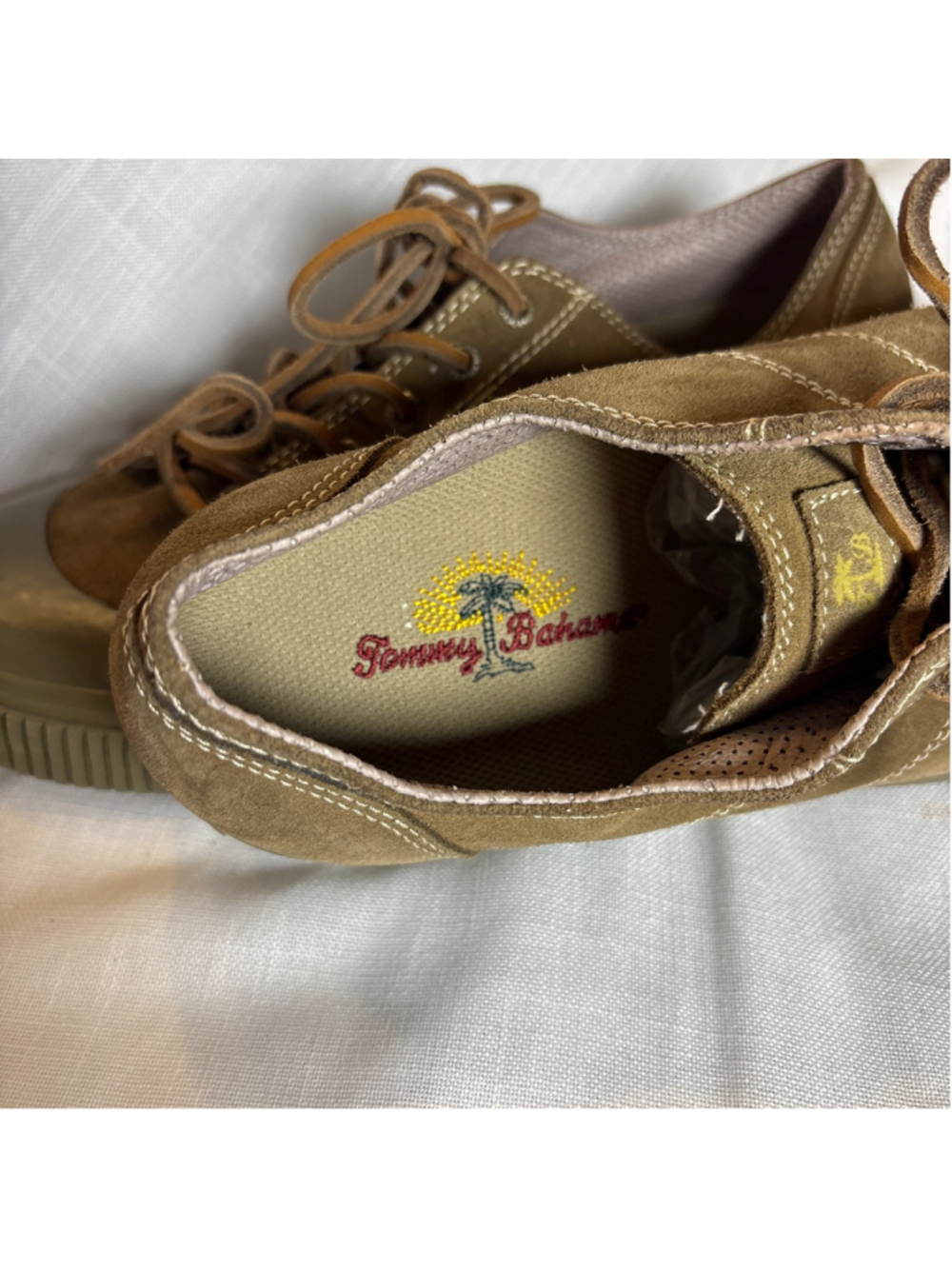 Tommy Bahama Tie-One-On Suede Men's Deck Shoes Like New sz 8.5 - Picture 6 of 9